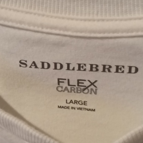 FINAL PRICE NWT SADDLEBRED ivory dish l/s flex carbon shirt Size Lrg - Picture 1 of 6